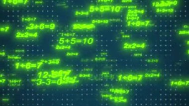 Okula Dönüş Basit Matematik Denklemi Parçacıkları Soyut Animasyon. Parlak Numaralarla Okulun Arkaplan Animasyonu. Okul yılı. Okula Dönüş Satış Animasyonu.