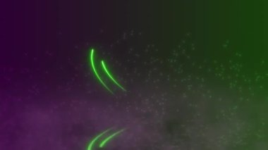 Romantik Aşk Kalbi Simgesi ve Sembol ile Sevgililer Günü Animasyonu. Arka planda Parçacıkları olan Neon Green ve Purple Heart. Sevgililer Günü projeleri için mükemmel, neşeli bir ortam yaratıyor. 4K Arkaplan Duvar Kağıdı.