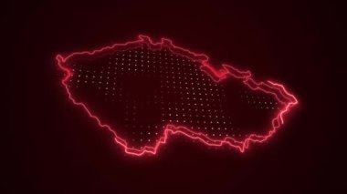 3D Taşıyıcı Neon Kırmızı Çek Haritası Kenar Kenarlıkları Döngü Arkaplanı