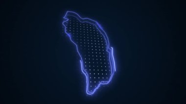 3D Taşıyıcı Mavi Dominik Haritası Kenarlıkları Döngü Özeti Arkaplanı