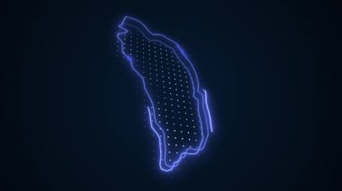 3D Taşıyıcı Mavi Dominik Haritası Kenarlıkları Döngü Özeti Arkaplanı