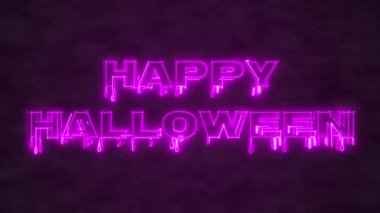 Mutlu Cadılar Bayramı Mesajları Parlayan Neon Mor Özgeçmişi. Korkunç Dehşet