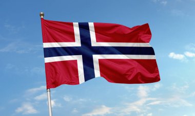 Norveç bayrağında, ulusal gurur ve İskandinav mirasını sembolize eden kırmızı bir alanda beyazla işaretlenmiş mavi bir İskandinav haçı yer alıyor.
