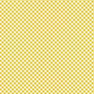 Sarı ve beyaz, çapraz dikişsiz gingham tasarımı, neşeli tekstil temaları, mutfak dekorları veya piknik tarzı görseller için uygun.