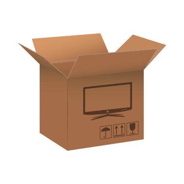 vector cardboard box-05 clipart