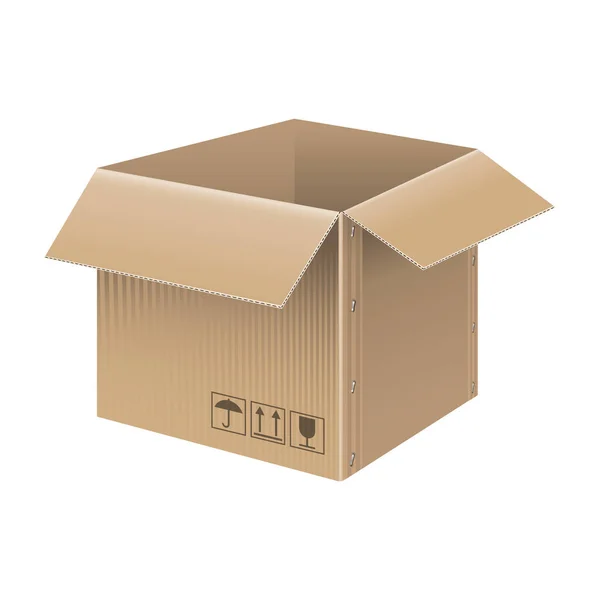 Vector Caja Cartón — Vector de stock