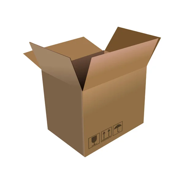 Векторная Картонная Коробка — стоковый вектор