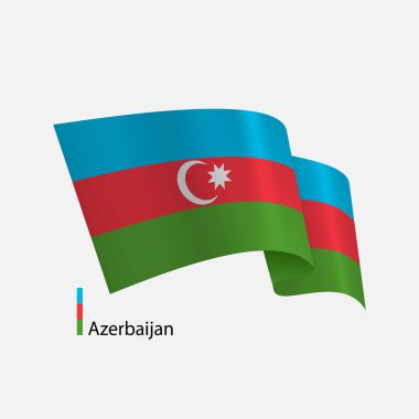Azerbaycan bayrağı vektör