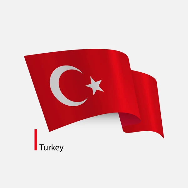 Vektorová Vlajka Turecka — Stockový vektor