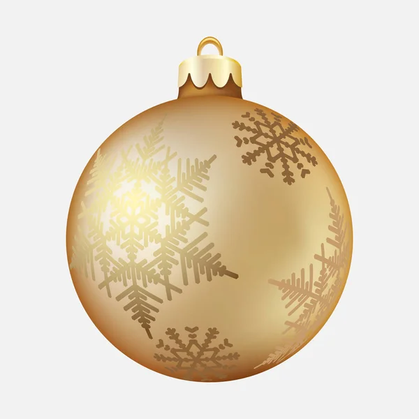 Векторный Объемный Золотой Рождественский Бал — стоковый вектор