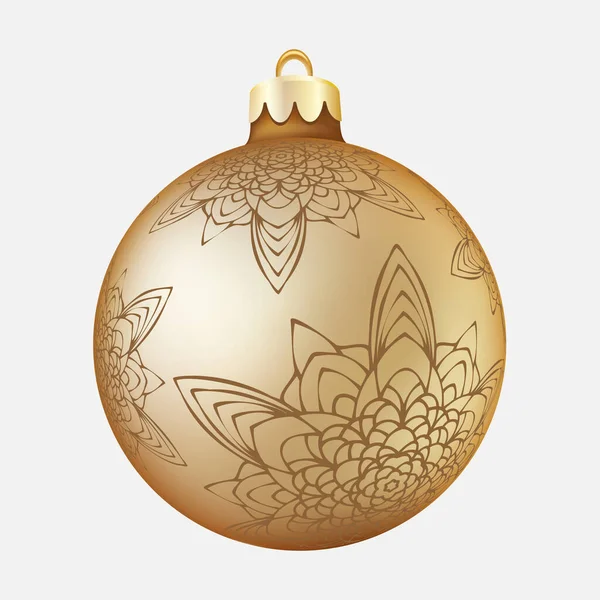 Векторний Ємний Золотий Різдвяний Куля — стоковий вектор