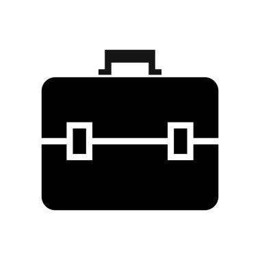 biçimlendirilmiş evrak çantası vektör simgesi izole edildi