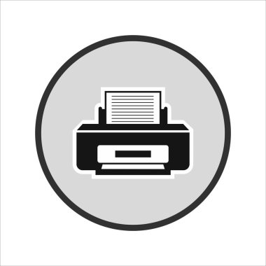 Basit vektör yazıcı simgesi - 1