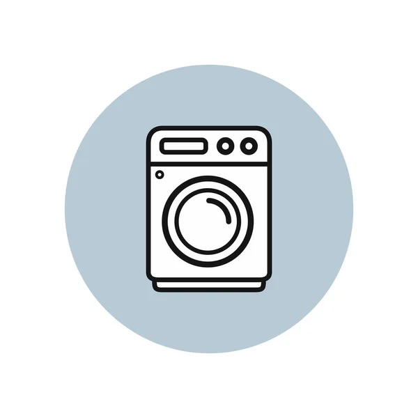Einfache Vektor Waschmaschine Icon — Stockvektor