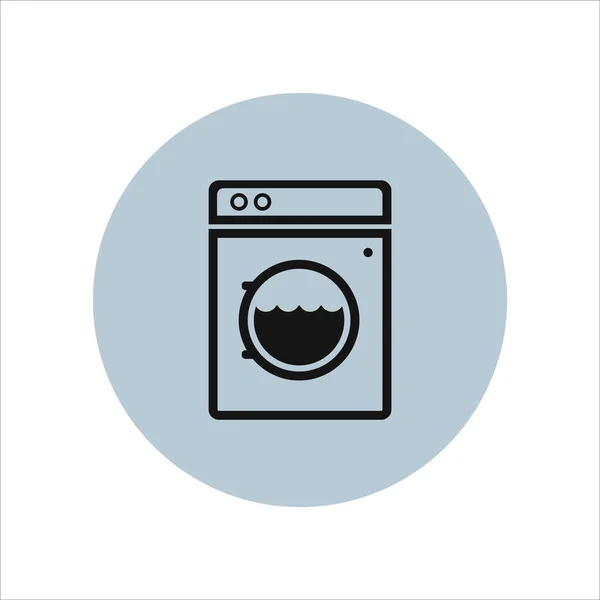 简单的病媒洗衣机图标 — 图库矢量图片
