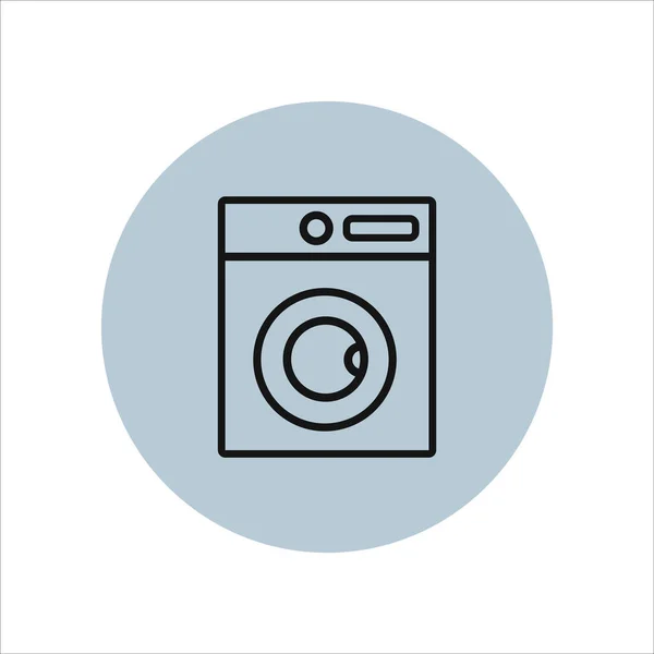 Einfache Vektor Waschmaschine Icon — Stockvektor