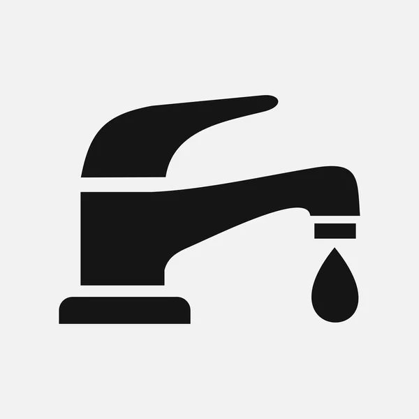Vector Water Simple Faucet Icon — Stock Vector