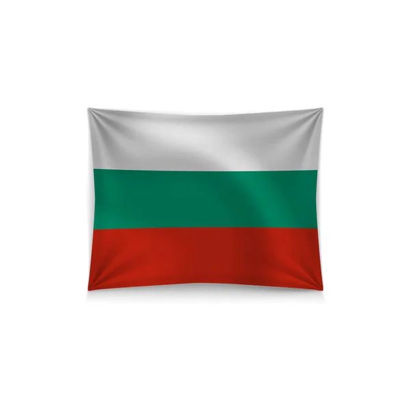 Realistic Vector Flag Bulgaria Isolated — Stock Vector