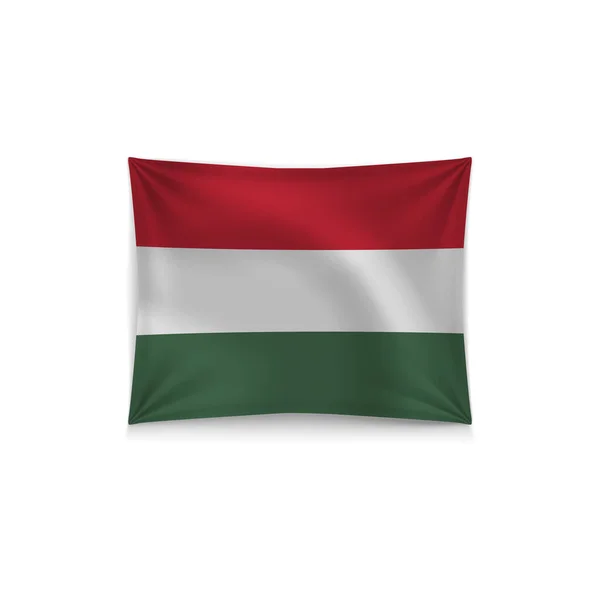 Realistic Vector Flag Hungary Isolated — Stock Vector