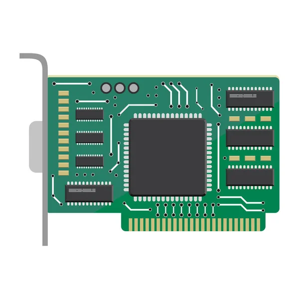 stock vector realistic vector green printed circuit board for microcircuits