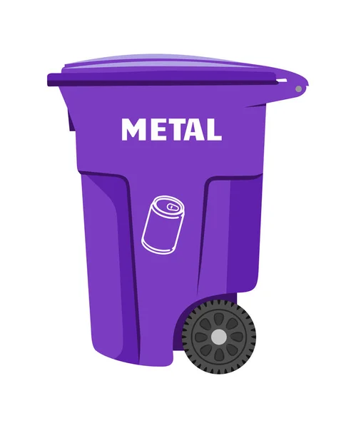 Lilac Vector Dumpster Metal — Stock Vector