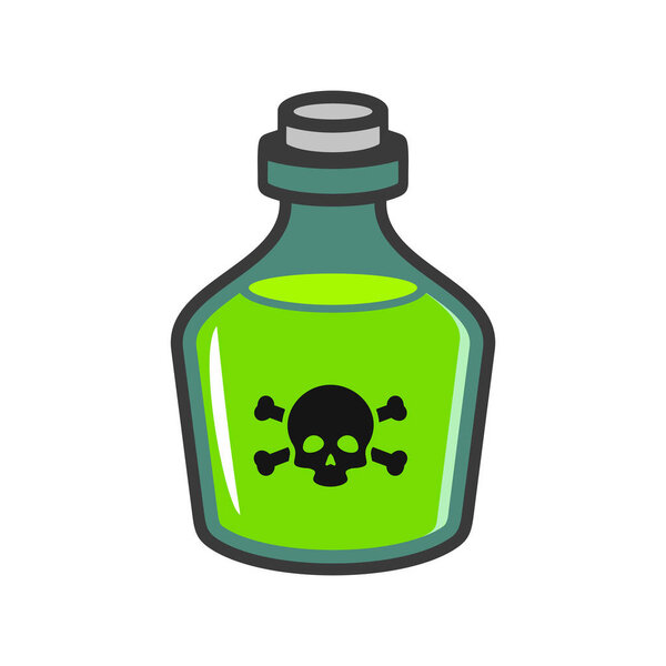 simple vector flask for chemical experiments isolated on white background-12