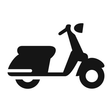 Motorsiklet vektör simgesi beyaz arkaplanda izole edildi