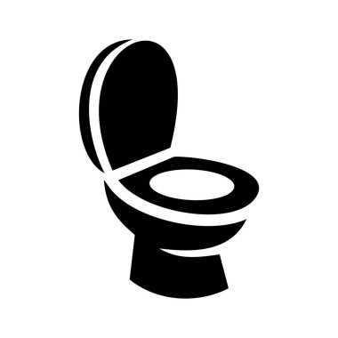 Beyaz arkaplanda izole edilmiş basit vektör tuvalet simgesi