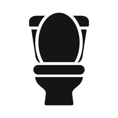 Beyaz arkaplanda izole edilmiş basit vektör tuvalet simgesi