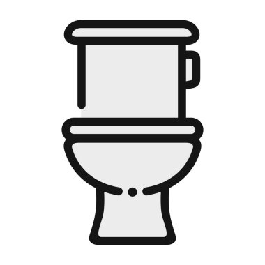 vektör tuvalet simgesi beyaz arkaplanda izole edildi