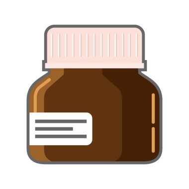 vektör basit ilaç kavanozu simgesi-5