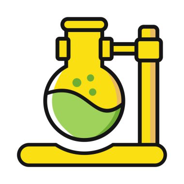 vektör kimyasal şişesi beyaz arkaplanda izole edildi