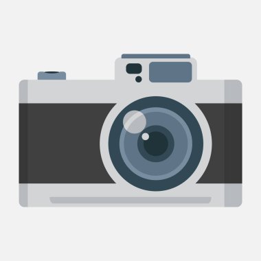 Beyaz arka plan üzerinde izole fotoğraf kamera vektör simgesi