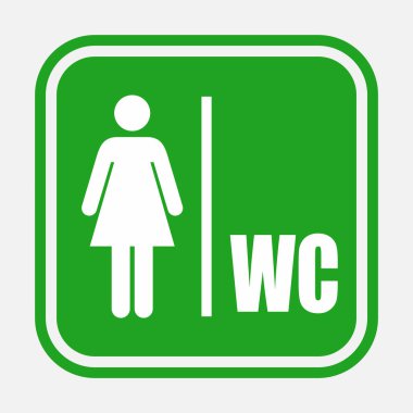 beyaz zemin üzerinde izole tuvalet işareti vektör