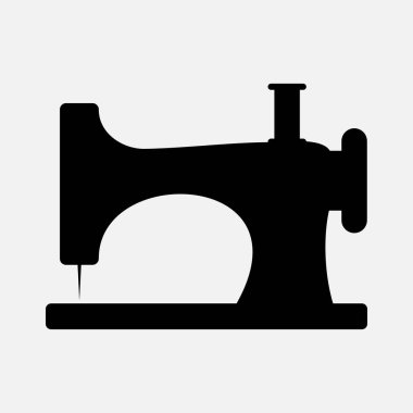 Dikiş makinesi vektör simgesi beyaz arkaplanda izole