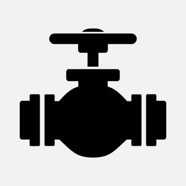 Su tedarik sistemi vektör simgesi beyaz arkaplan üzerinde izole