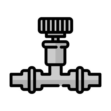 Su tedarik sistemi vektör simgesi beyaz arkaplan üzerinde izole