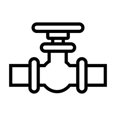 Su tedarik sistemi vektör simgesi beyaz arkaplan üzerinde izole