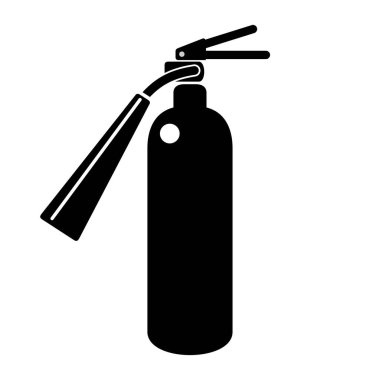 Yangın söndürücü vektör simgesi beyaz arka plan üzerinde izole