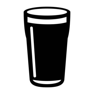 Beyaz arkaplanda cam vektör simgesi izole edildi