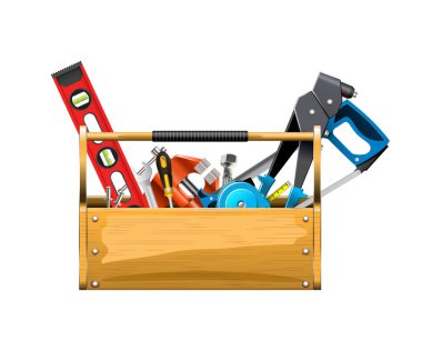 Beyaz arkaplanda izole edilmiş vektör aracı kutusu