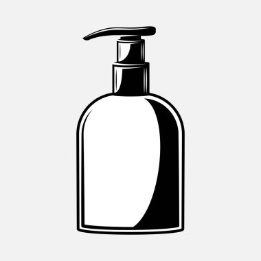 Beyaz arkaplanda izole edilmiş vektör losyonu şişesi