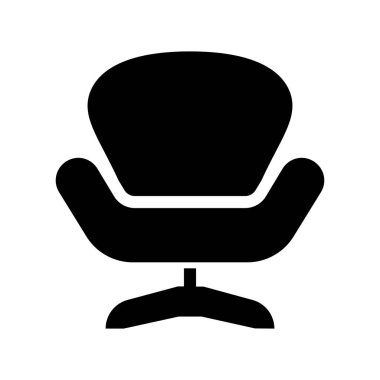 ofis sandalyesi vektör simgesi beyaz arkaplanda izole