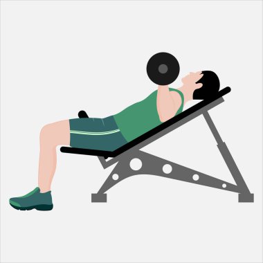 Vücut geliştirici vektör simgesi beyaz arkaplanda izole edildi