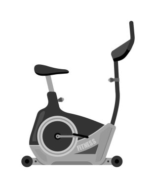 Beyaz arkaplanda izole edilmiş vektör egzersiz bisikleti