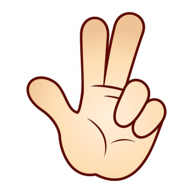 vektör el hareketi beyaz arkaplanda izole edildi