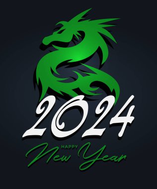 vektör arkaplanı mutlu yeni yıl 2024