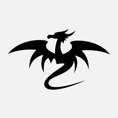 ejderha vektör simgesi beyaz arkaplanda izole edildi