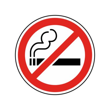 Beyaz arkaplanda sigara içilmediğine dair işaret