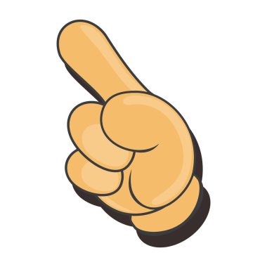 vektör el hareketi beyaz arkaplanda izole edildi